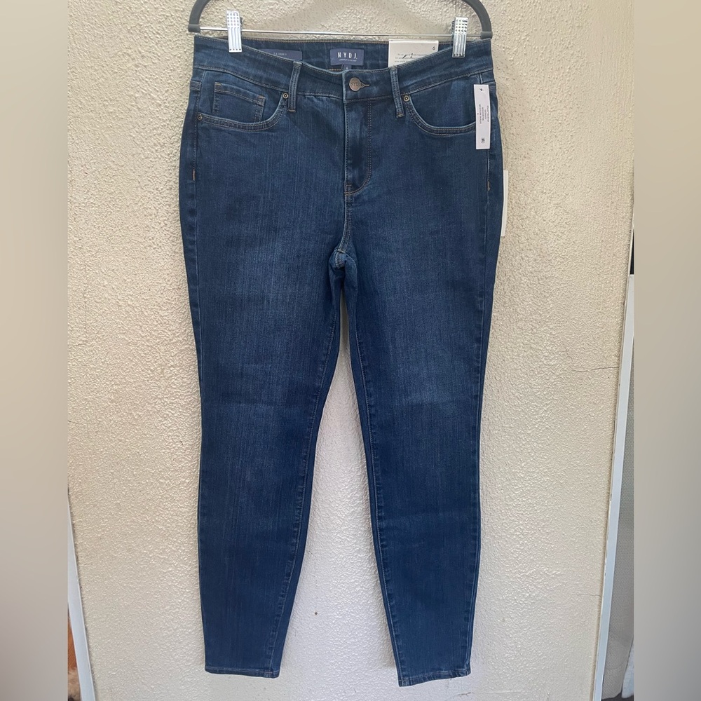 NYDJ Women's Skinny Jeans Medium Wash Dark Blue US 6 New - Picture 3 of 8